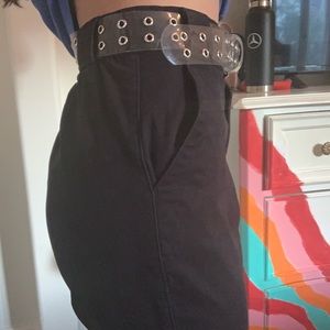 Black Hollister black joggers